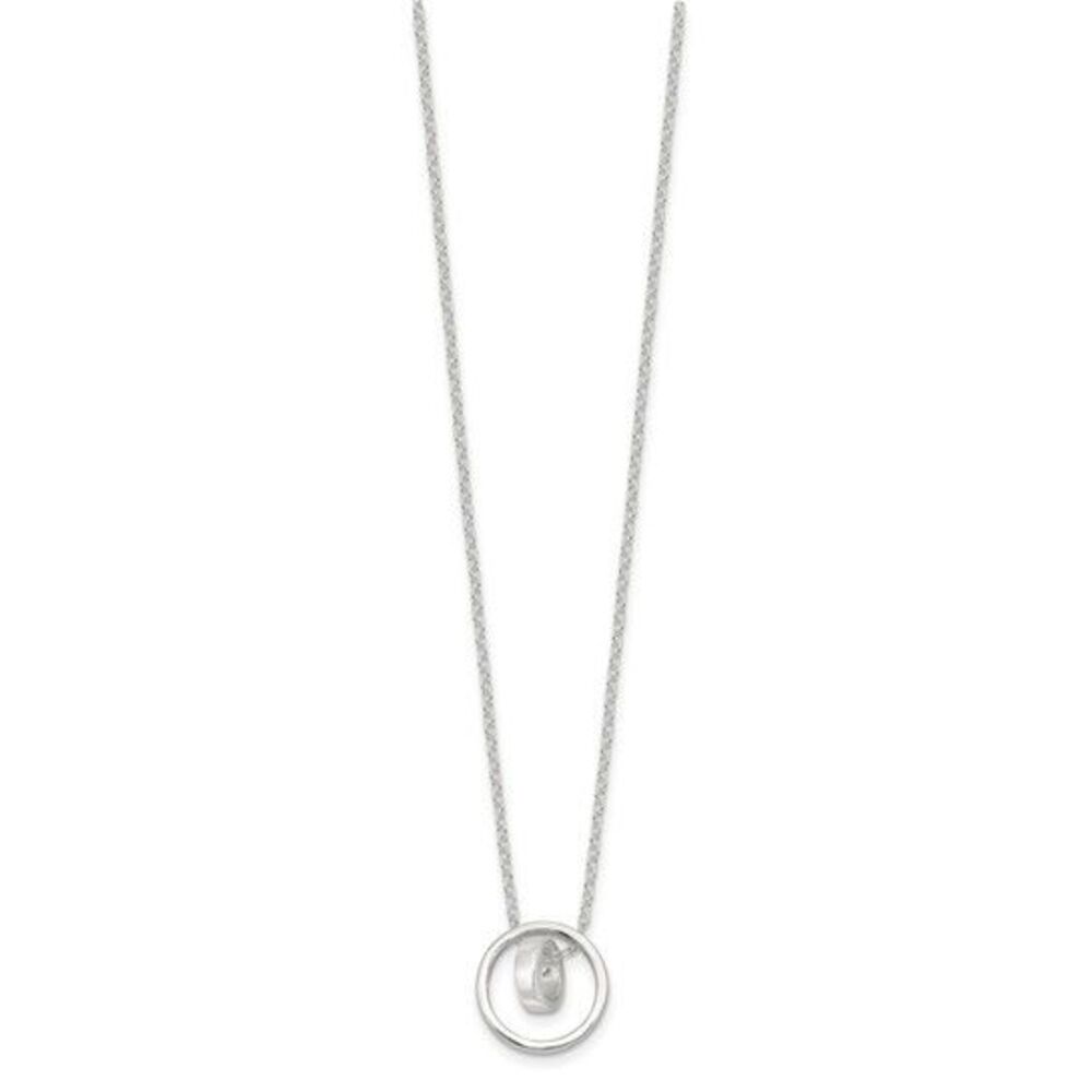 Kazi Luxury Sterling Silver E-Coating Double Circ… - image 2